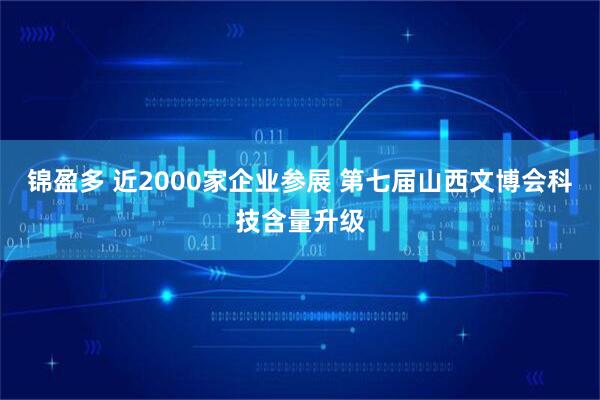 锦盈多 近2000家企业参展 第七届山西文博会科技含量升级