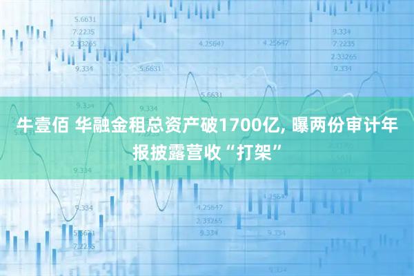 牛壹佰 华融金租总资产破1700亿, 曝两份审计年报披露营收“打架”
